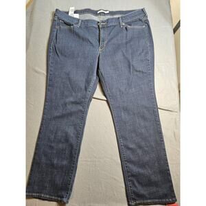 Levi's Jeans Womens Plus Size 22W Blue Classic Straight Dark Wash Denim
